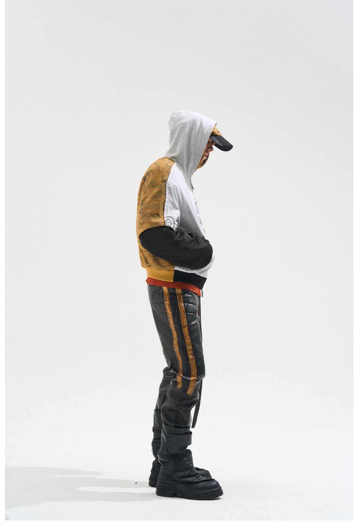 Distressed Leather Pants