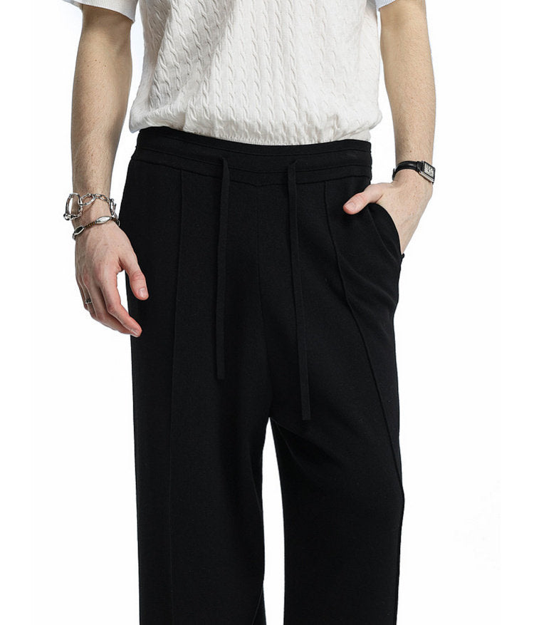 Relaxed Straight-Leg Casual Pants