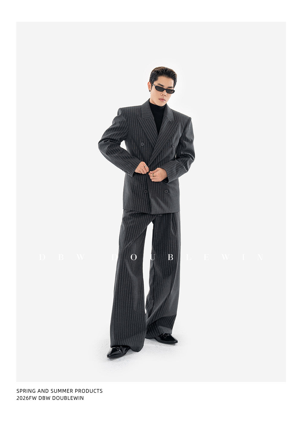 Wide-Shoulder Suit Set