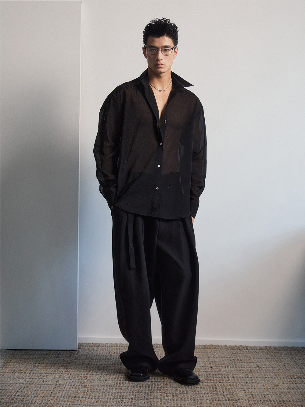 Two-Tone Textured Shirt