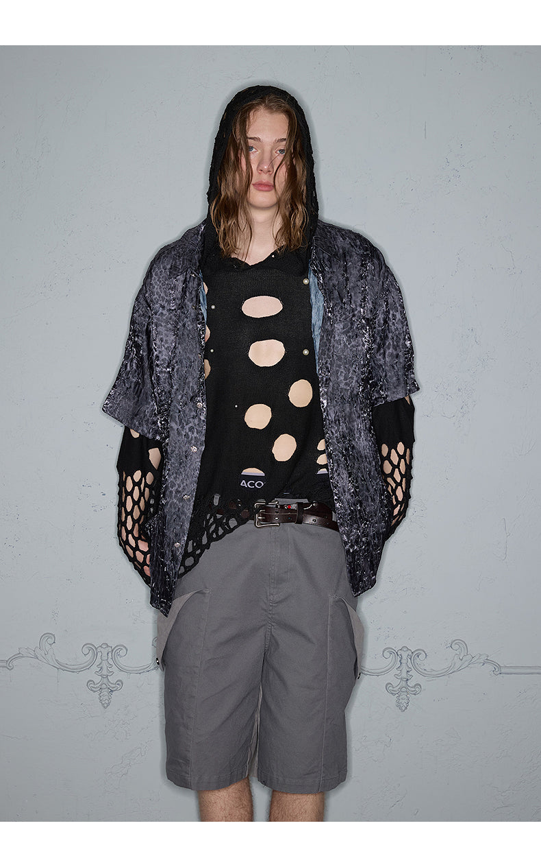 Shiny Wrinkle Finish Shirt