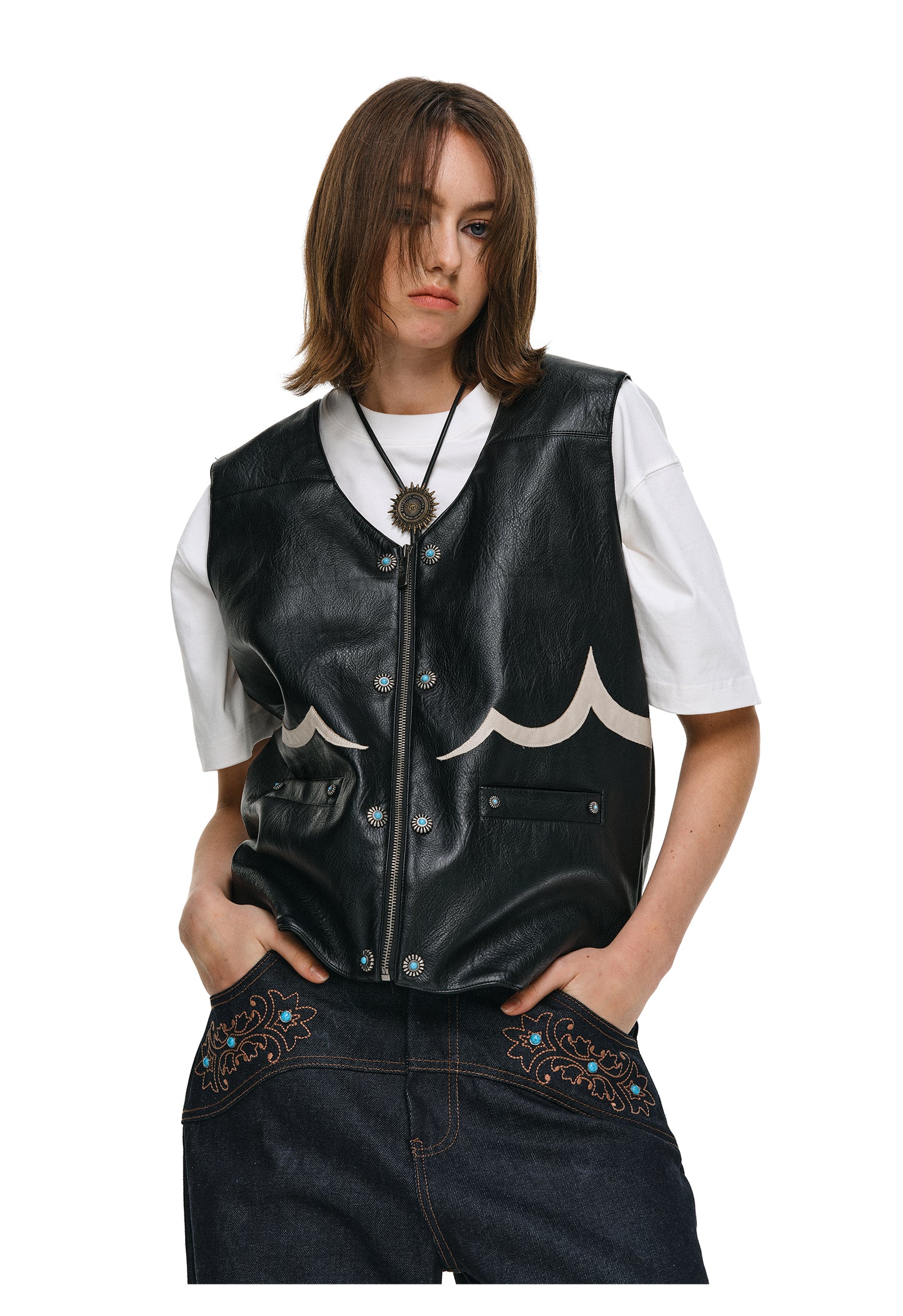 PU Leather Vest
