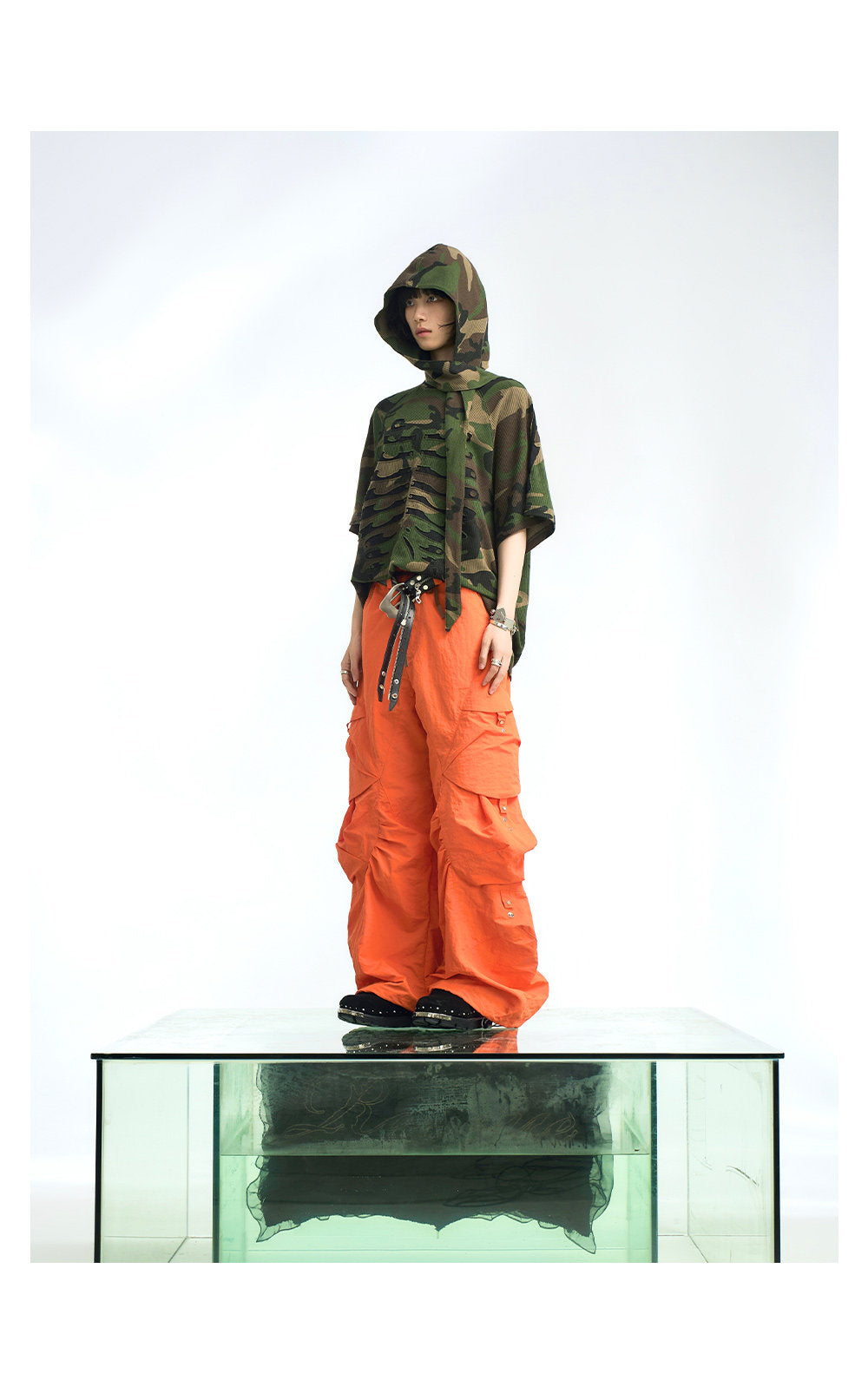 Removable Hooded Camouflage T-Shirt