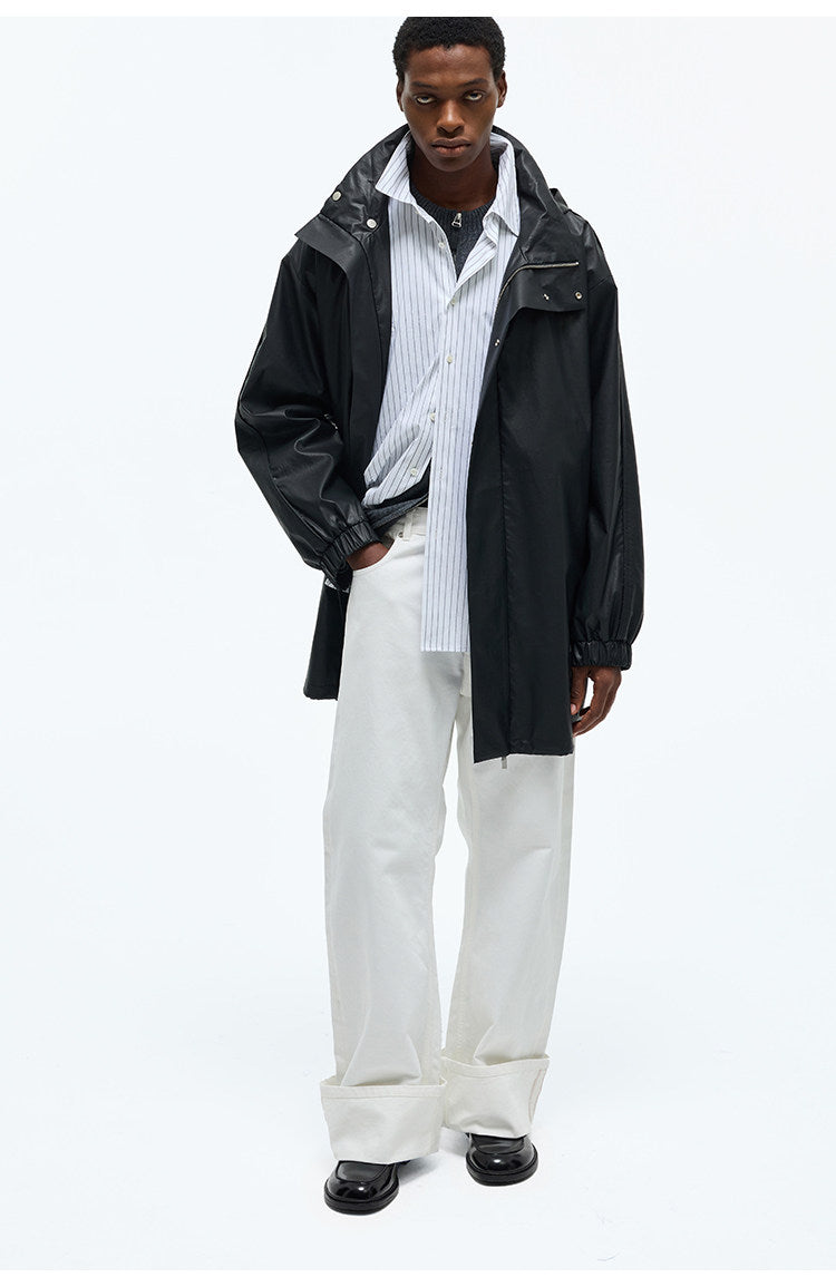 Stand Collar Mid-Length Coat