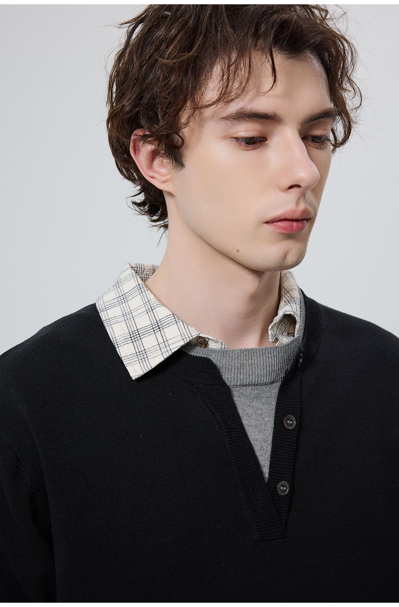 Faux Two-Piece Sweater