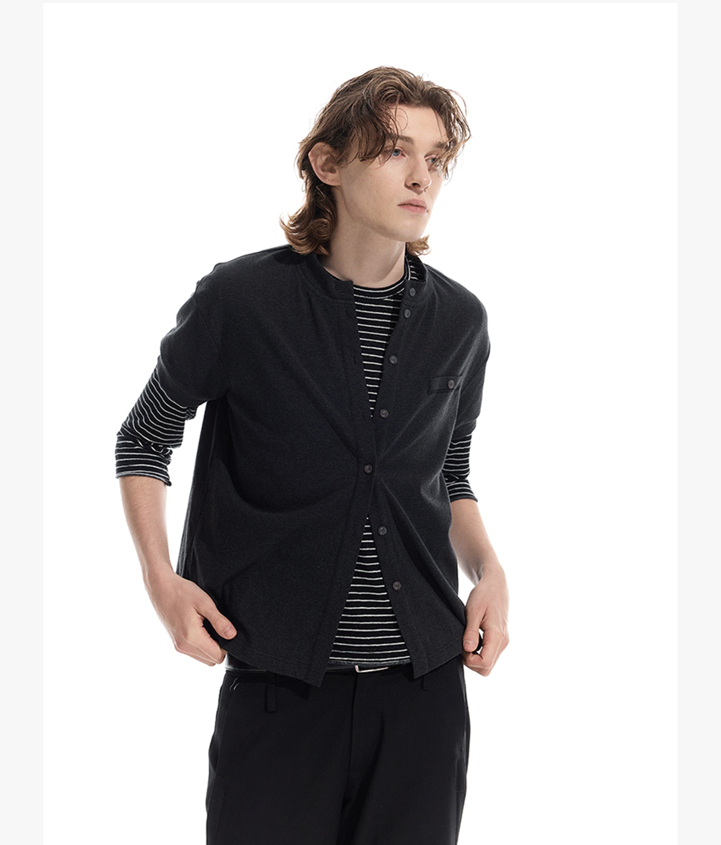 Straight Shoulder Cardigan