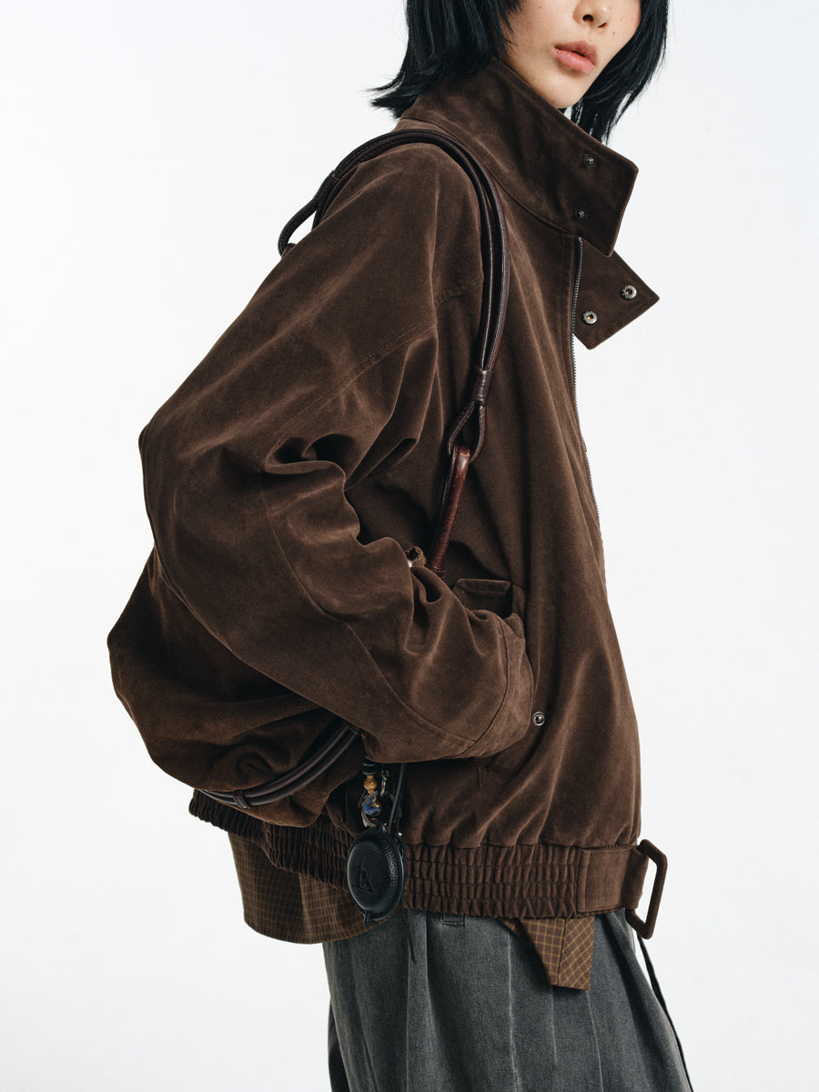 Suede Harrington Jacket