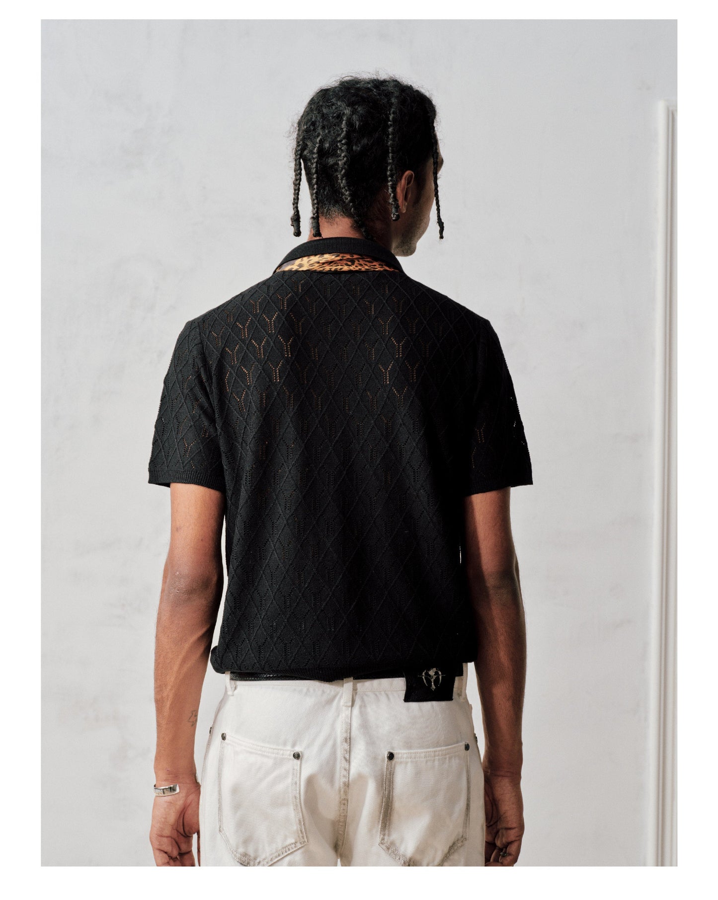 Slim-Fit 3D-Patterned Polo Shirt