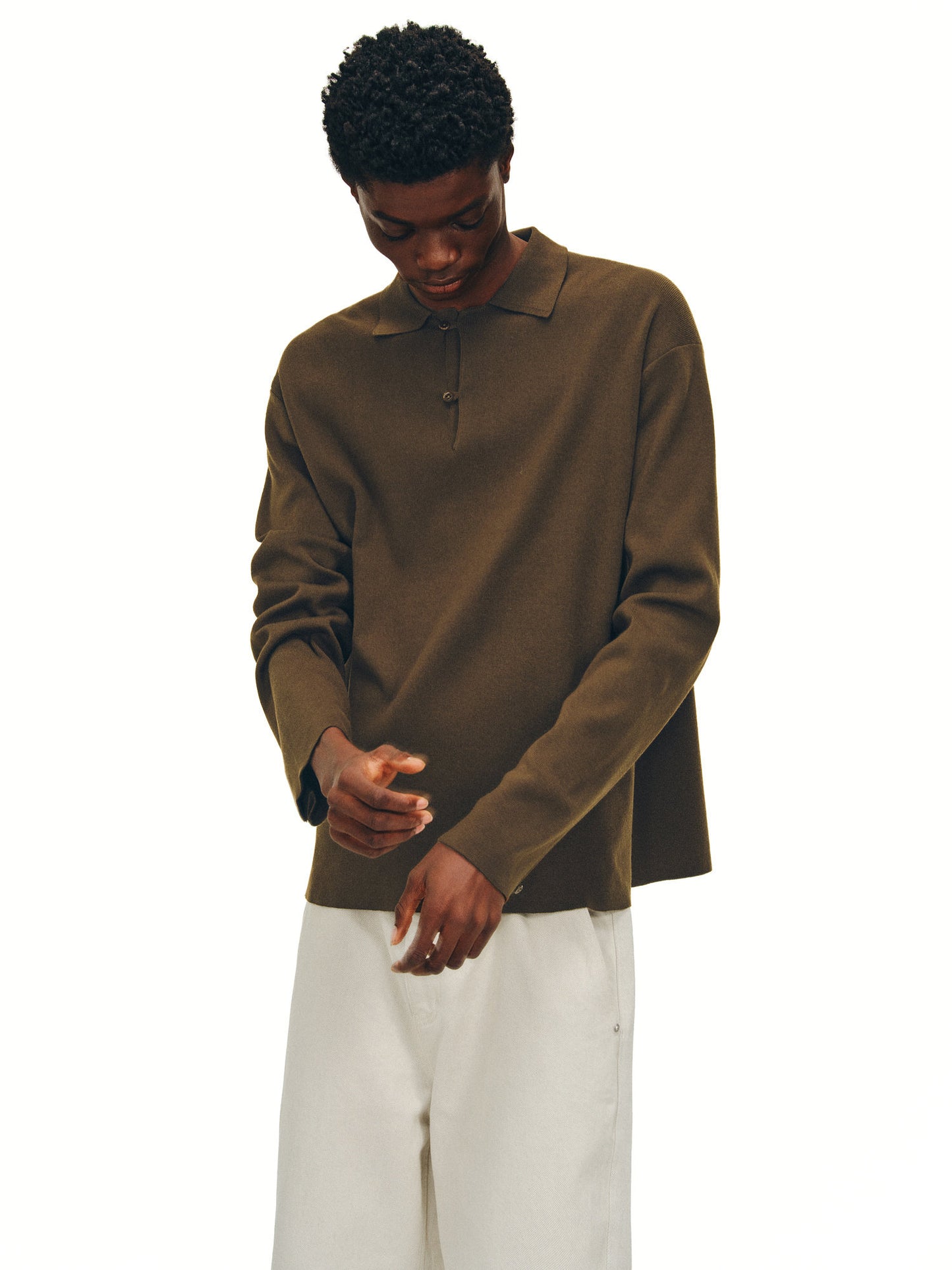 Simple Wool Knit Shirt