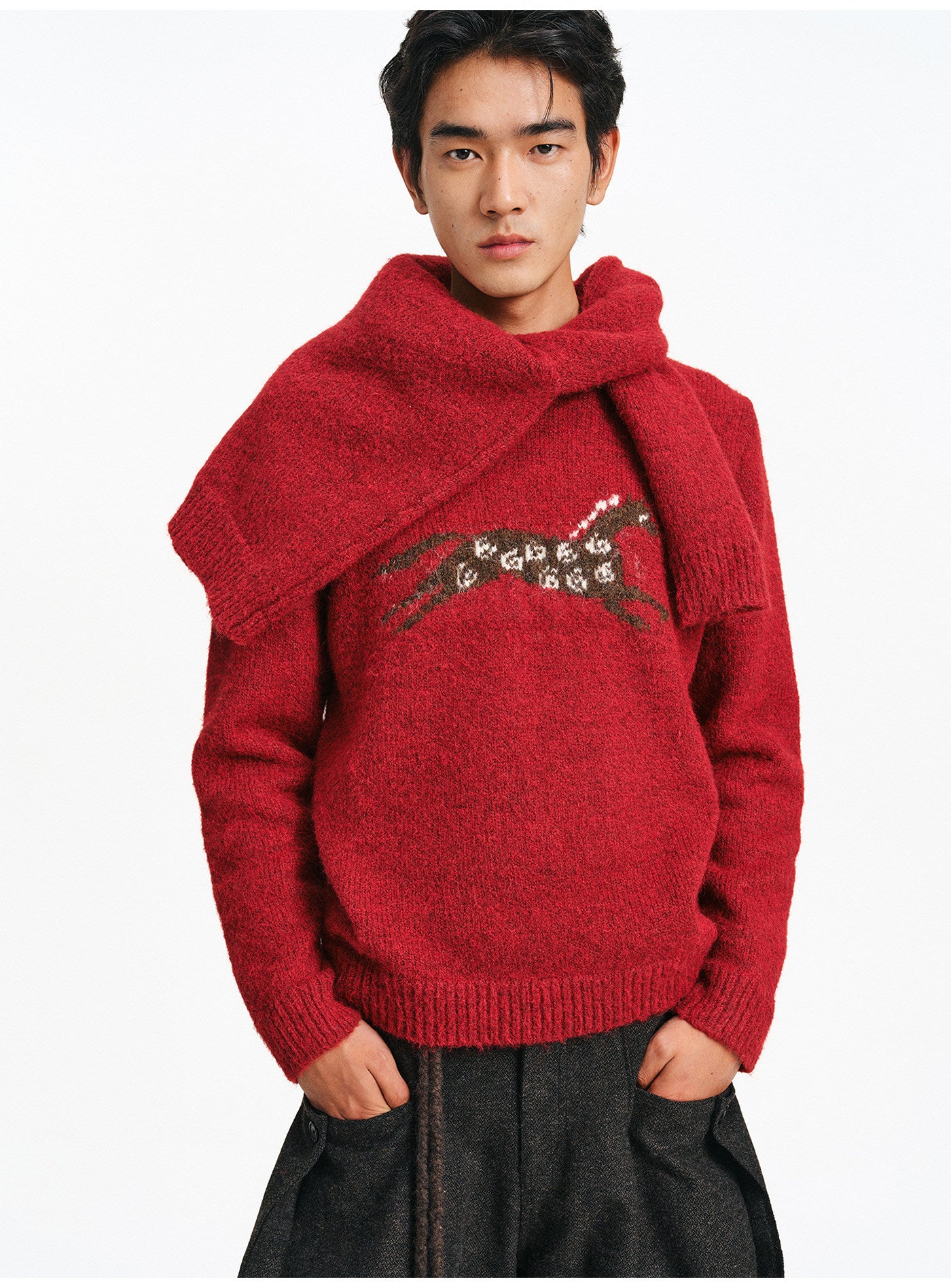 Jacquard Pullover Sweater