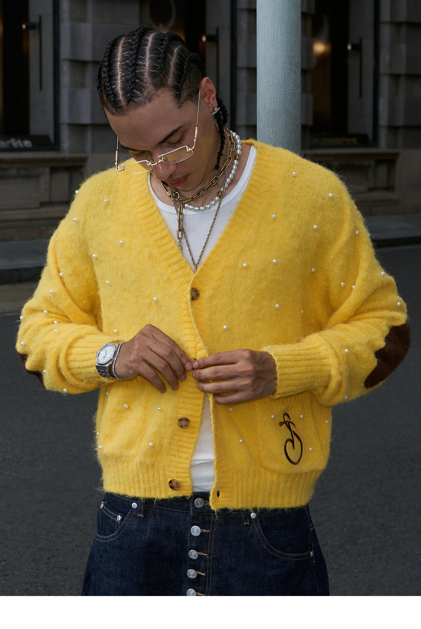 Pearl Short Wide Cardigan