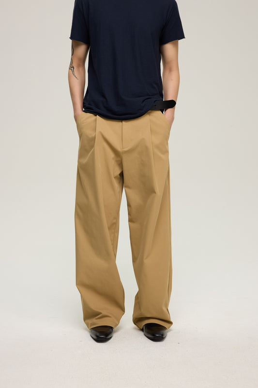 Simple Straight-Leg Casual Pants