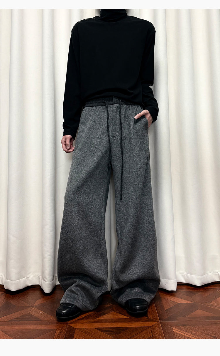 Wool Straight Pants