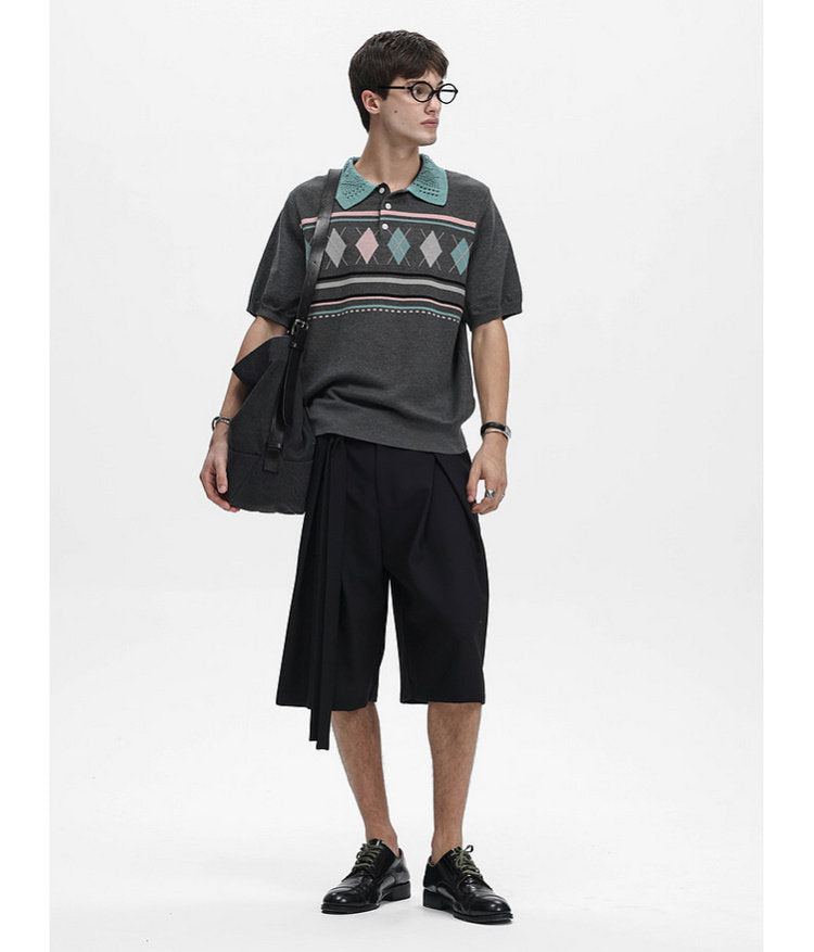 Lightweight knit polo shirt