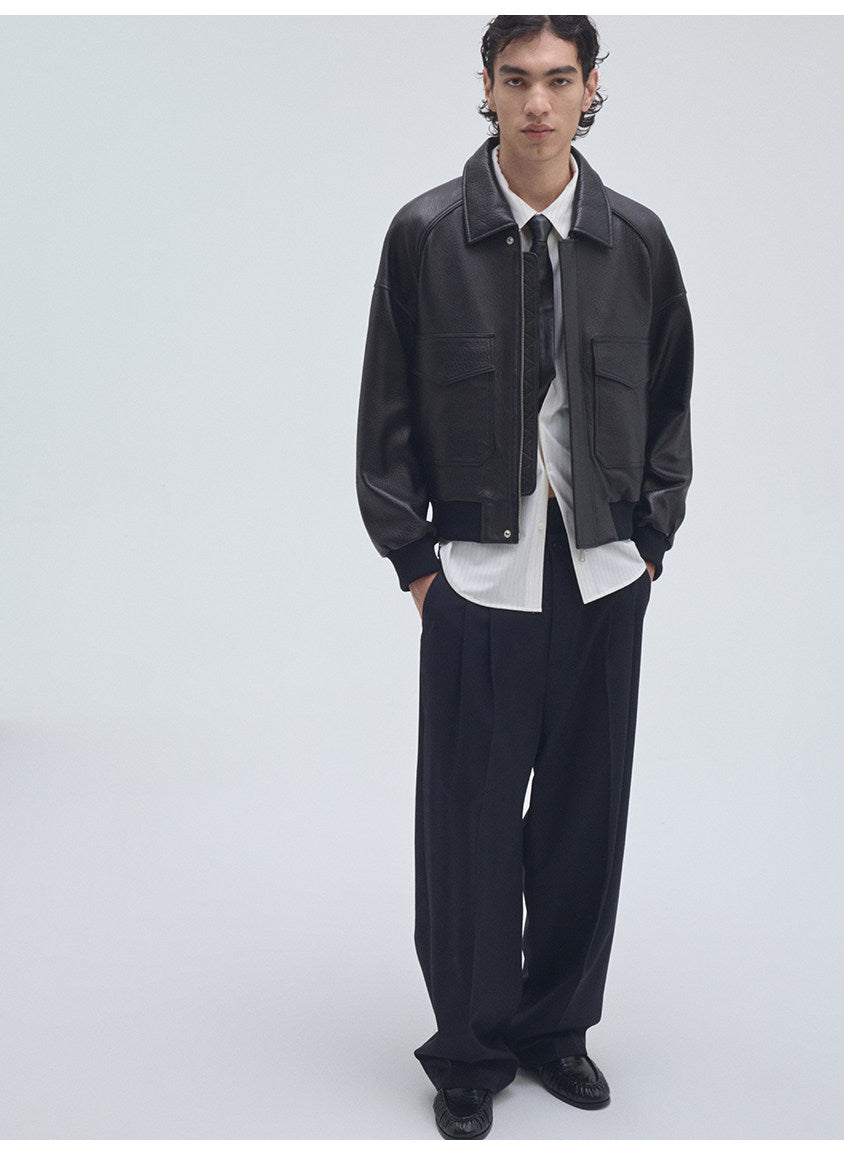 Classic Double-Tuck Casual Pants