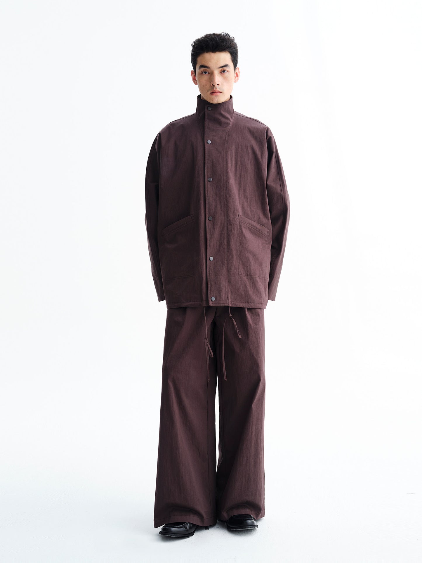 Relaxed wide-leg casual pants