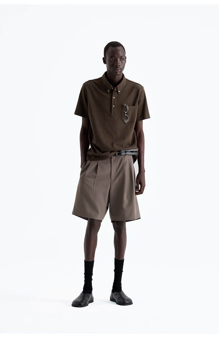 Cotton blend polo shirt