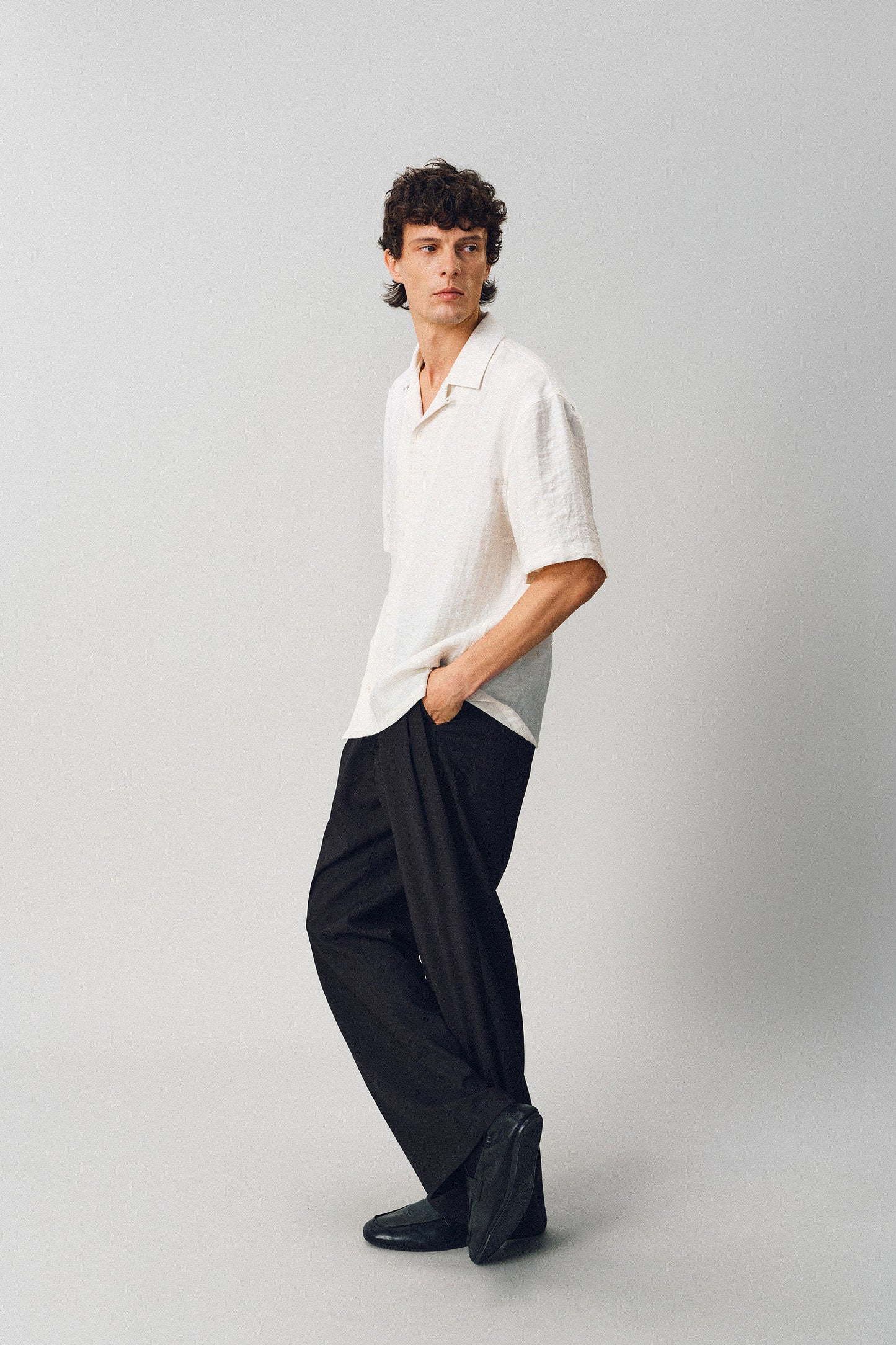 Jacquard Linen Striped Shirt