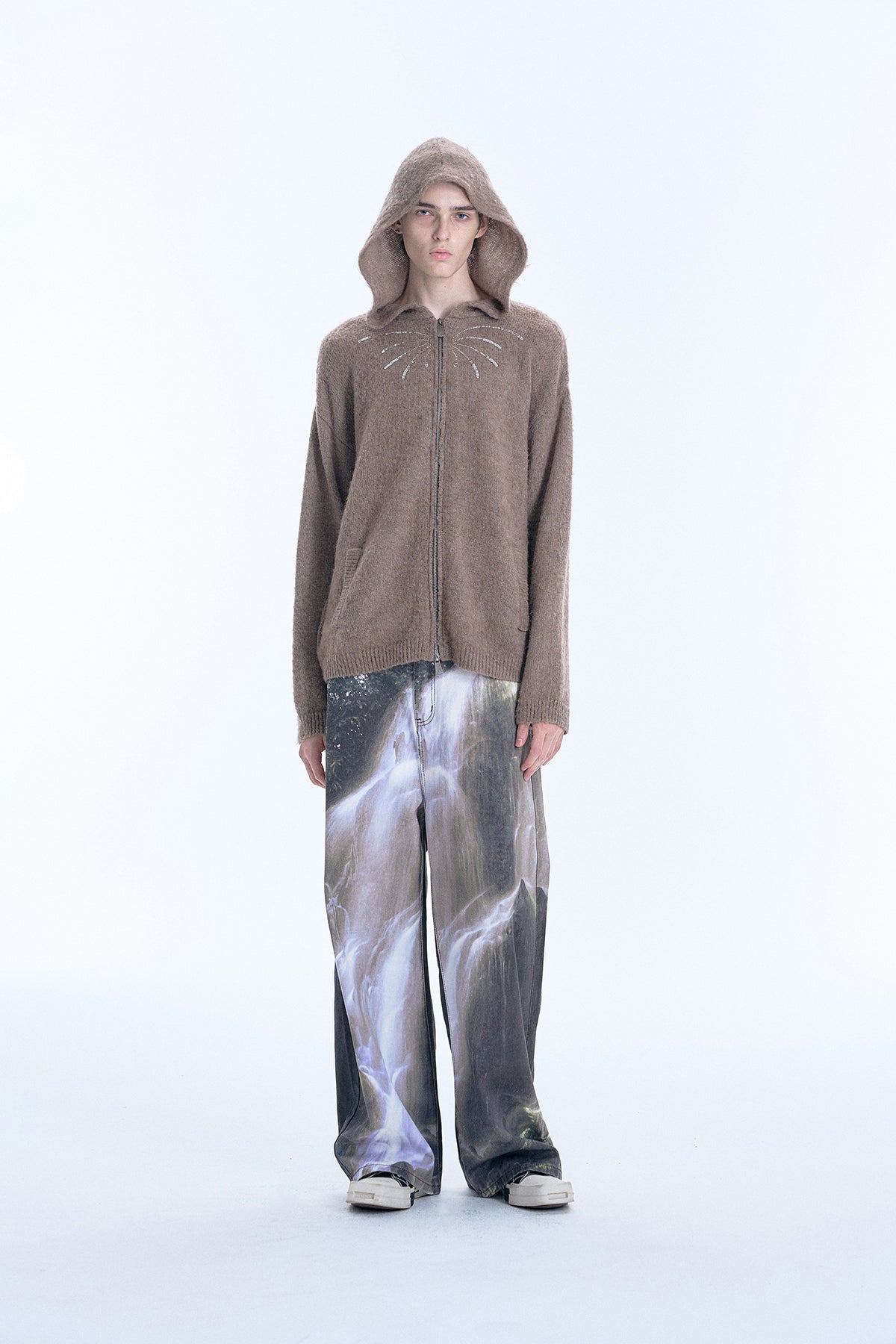 Sequined Hooded Knit