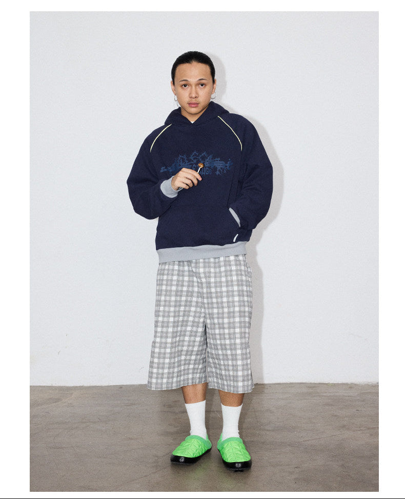 Retro Raglan Sleeve Hoodie