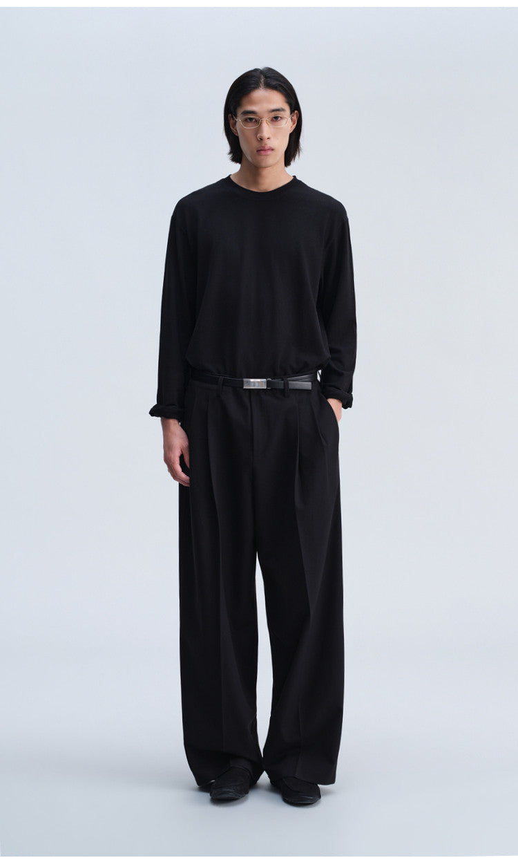 Stretch Knit Crew Neck T-Shirt