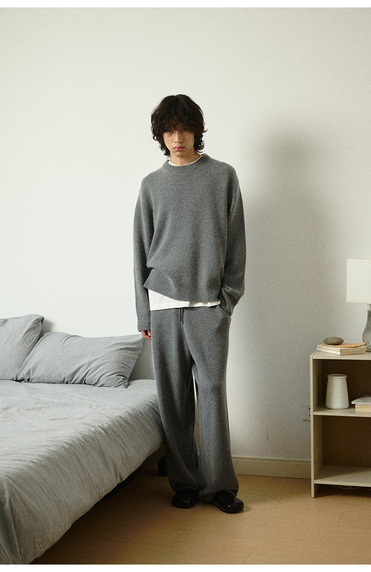 Wool & Cashmere Blend Crew Neck Sweater