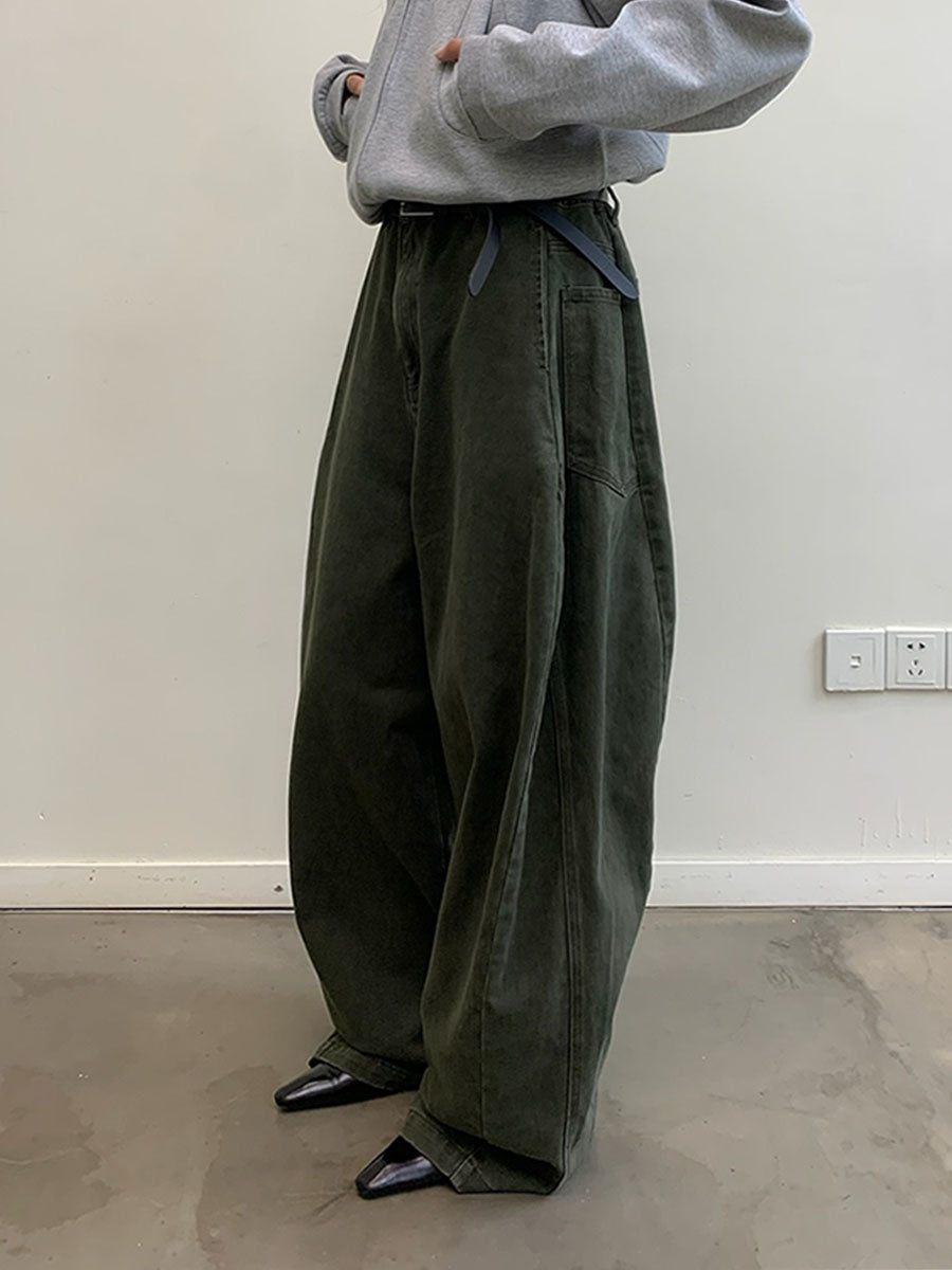 Scimitar Cut Wide Casual Pants