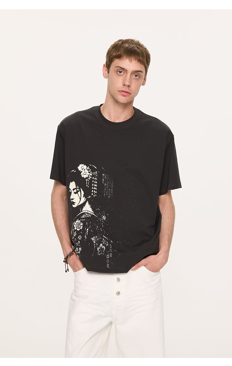Portrait print T-shirt