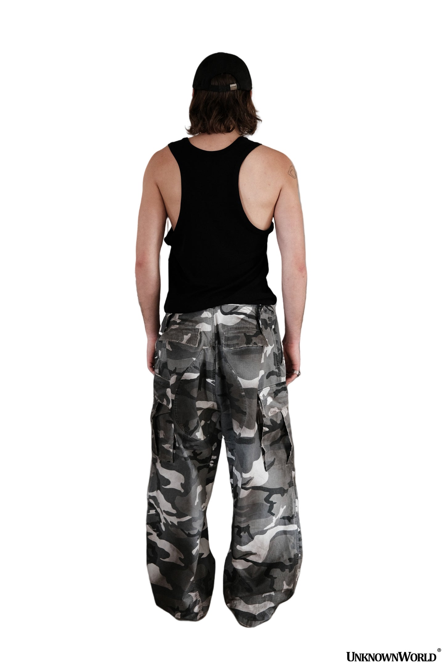 Camouflage loose cargo pants