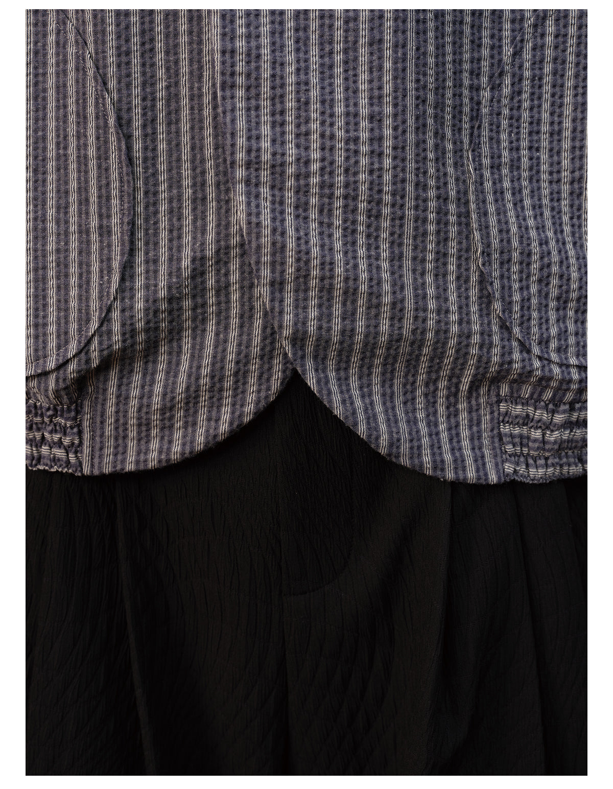 Bubble Pleats Curve Shirt