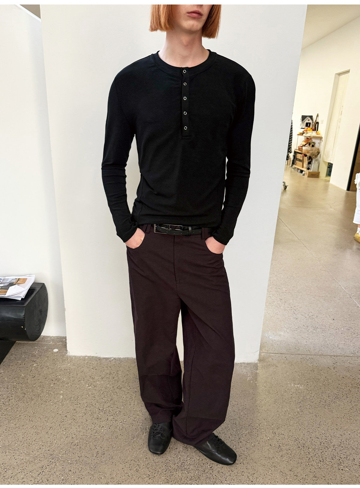 Multicolor Slim-Fit Henley T-Shirt