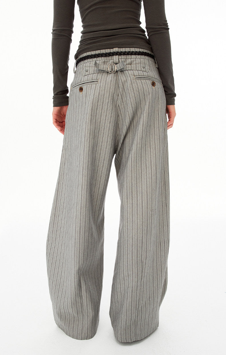 High-End Striped Casual Pants