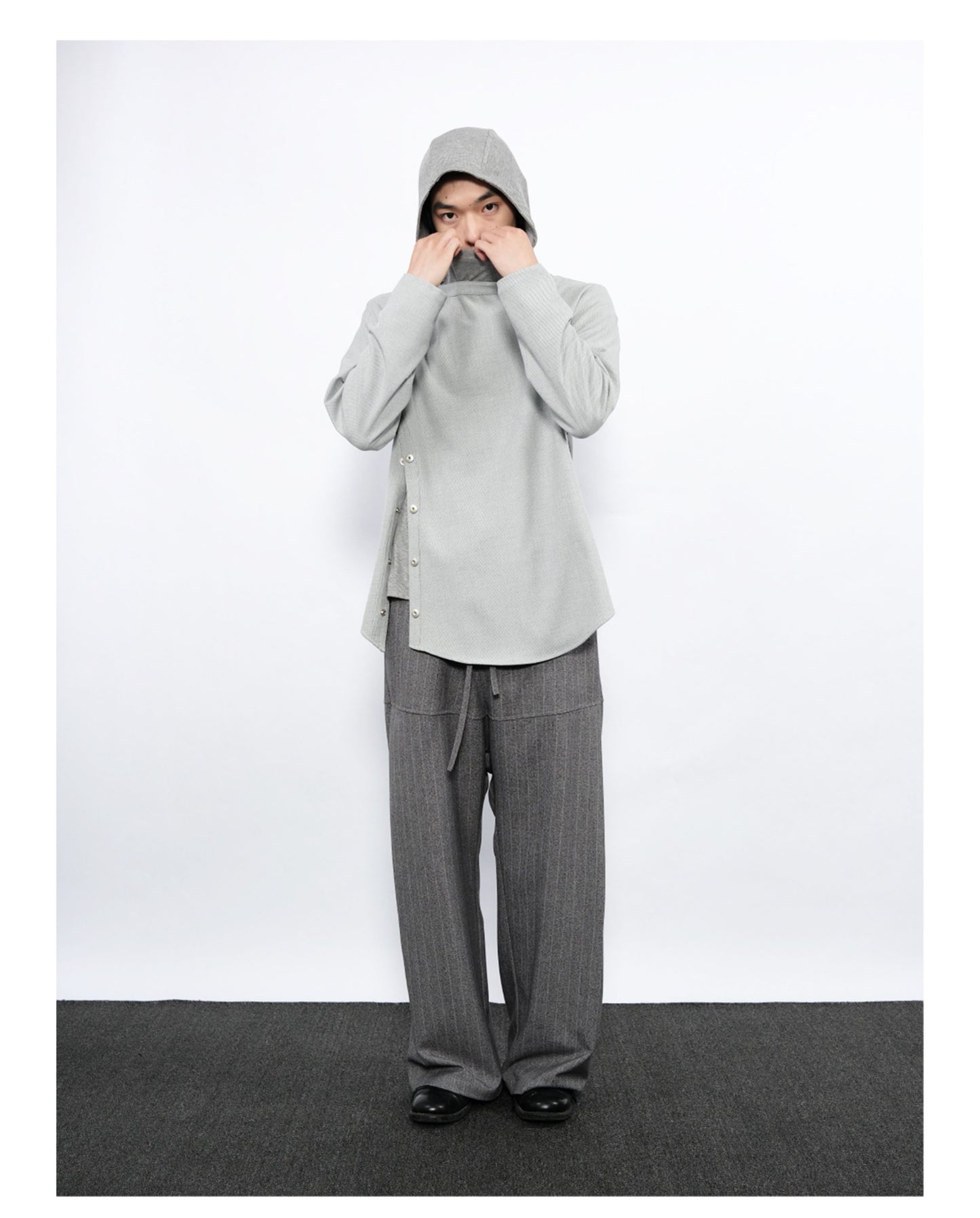 Wide-Stripe Casual Pants