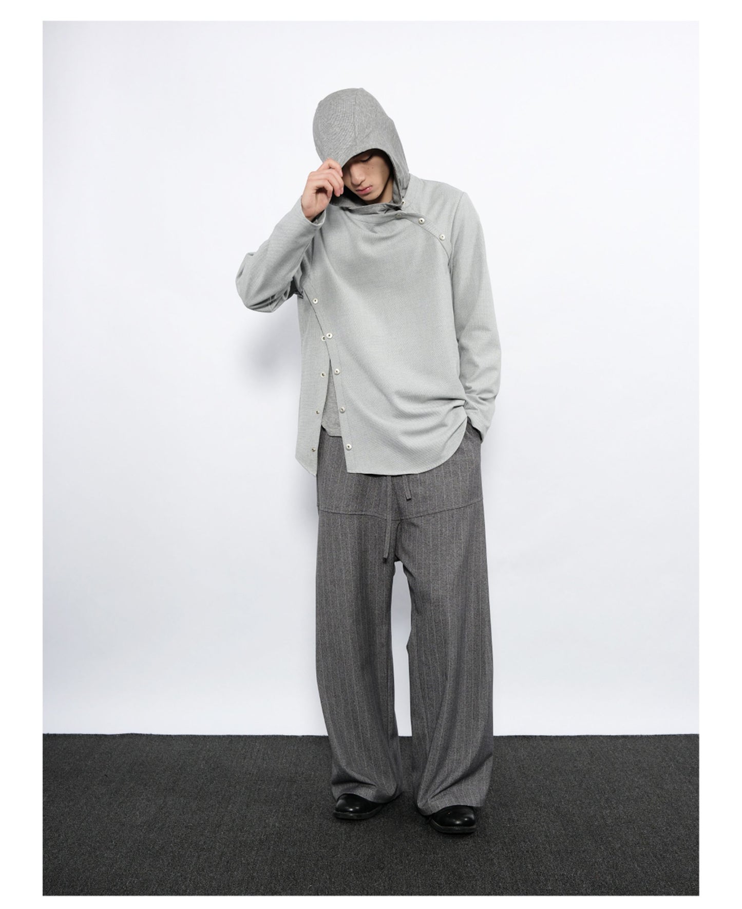 Wide-Stripe Casual Pants