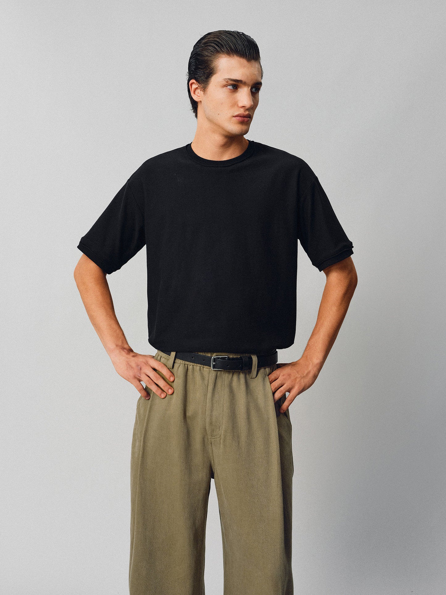 Basic Round-Neck Cotton T-Shirt
