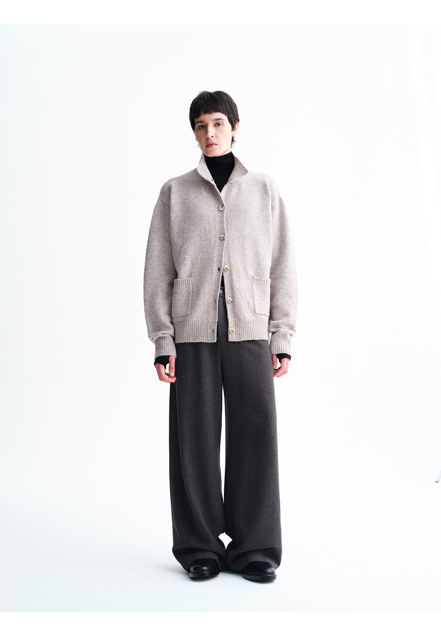 Relaxed Style Wide-Leg Casual Pants