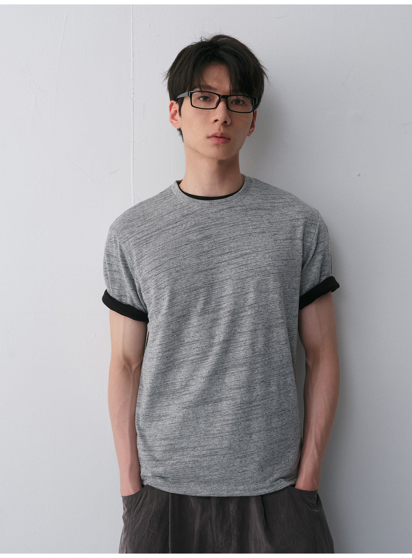 Linen-Blend Short-Sleeve T-Shirt