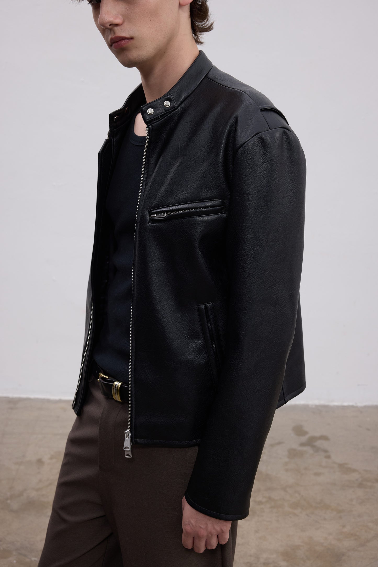 Slim Fit Motorcycle Leather Jacket