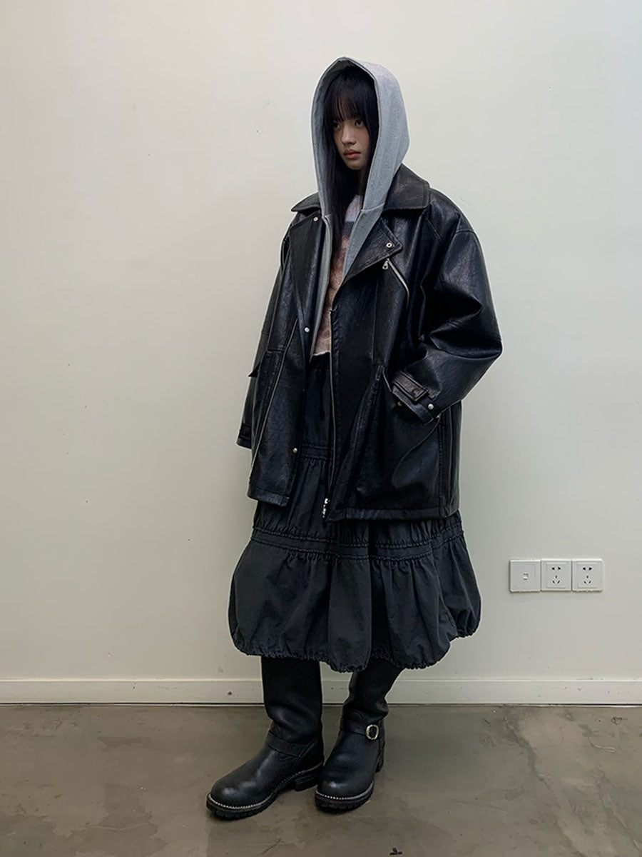 Oversized mid-length jacket