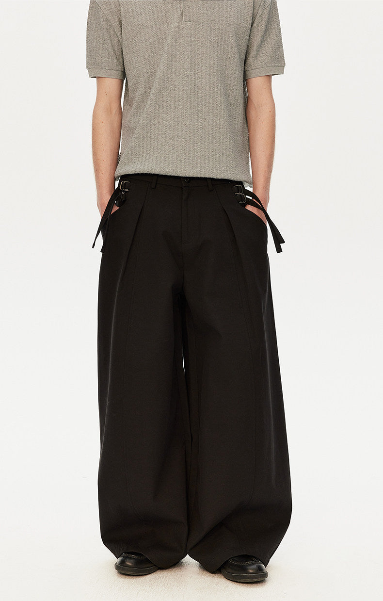 조절 가능한 허리 밴드가 있는 캐주얼 팬츠