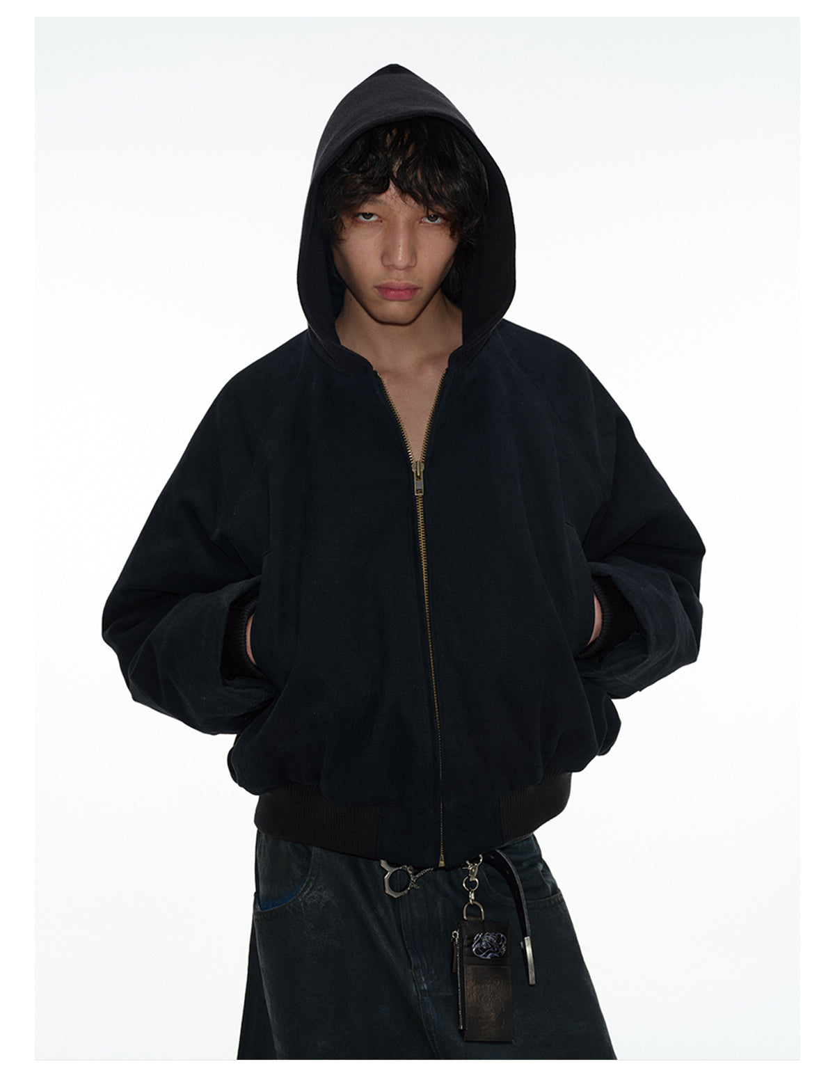 Hooded cotton jacket