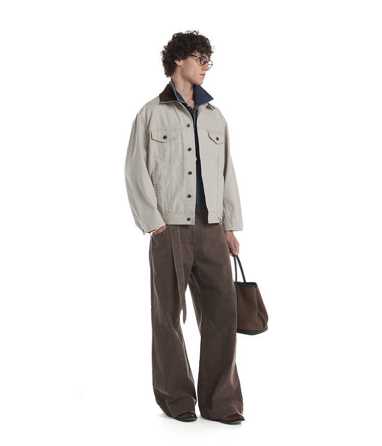 Contrast Color Denim Jacket