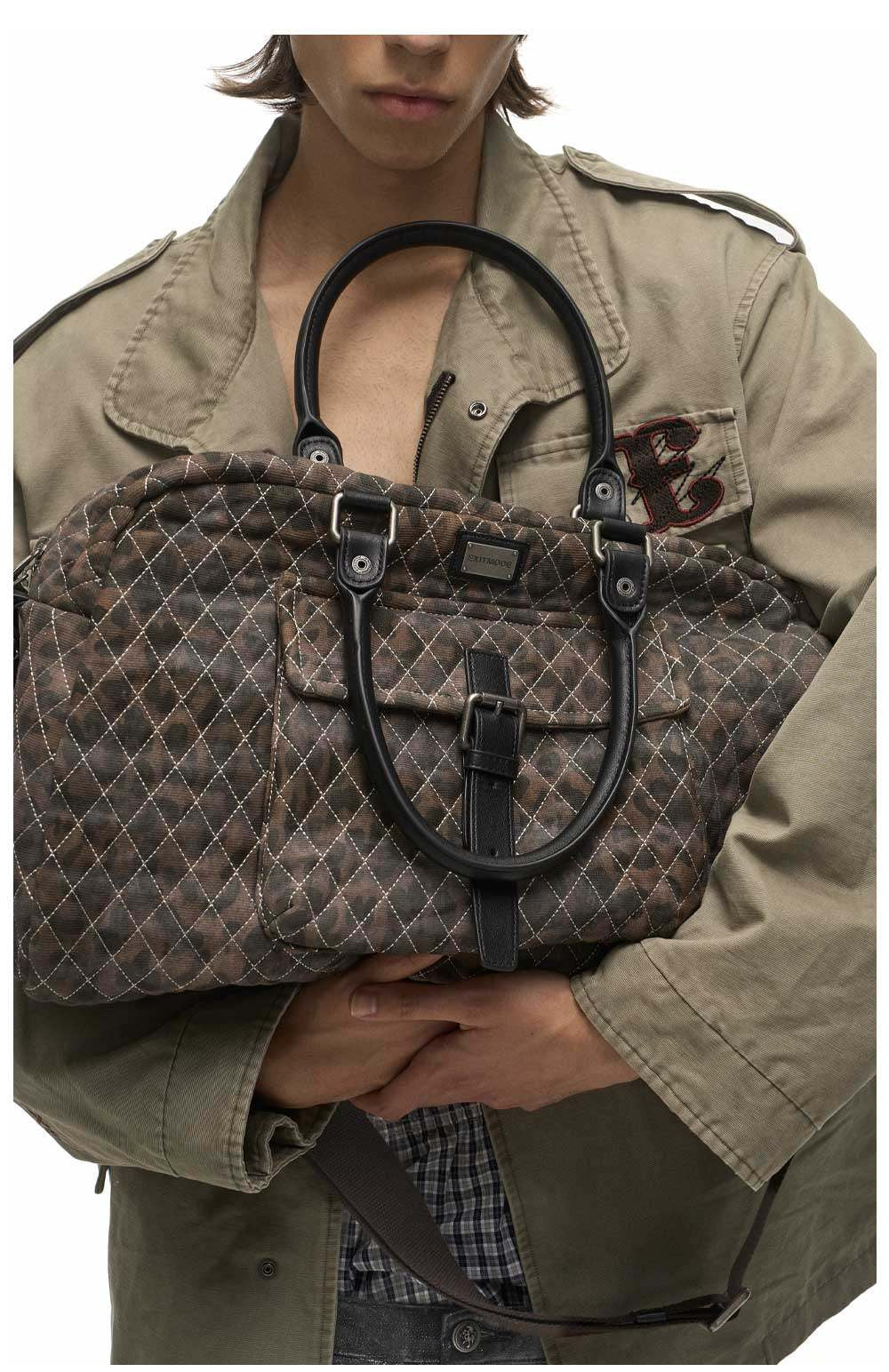 Vintage Leopard-Print Tote Bag