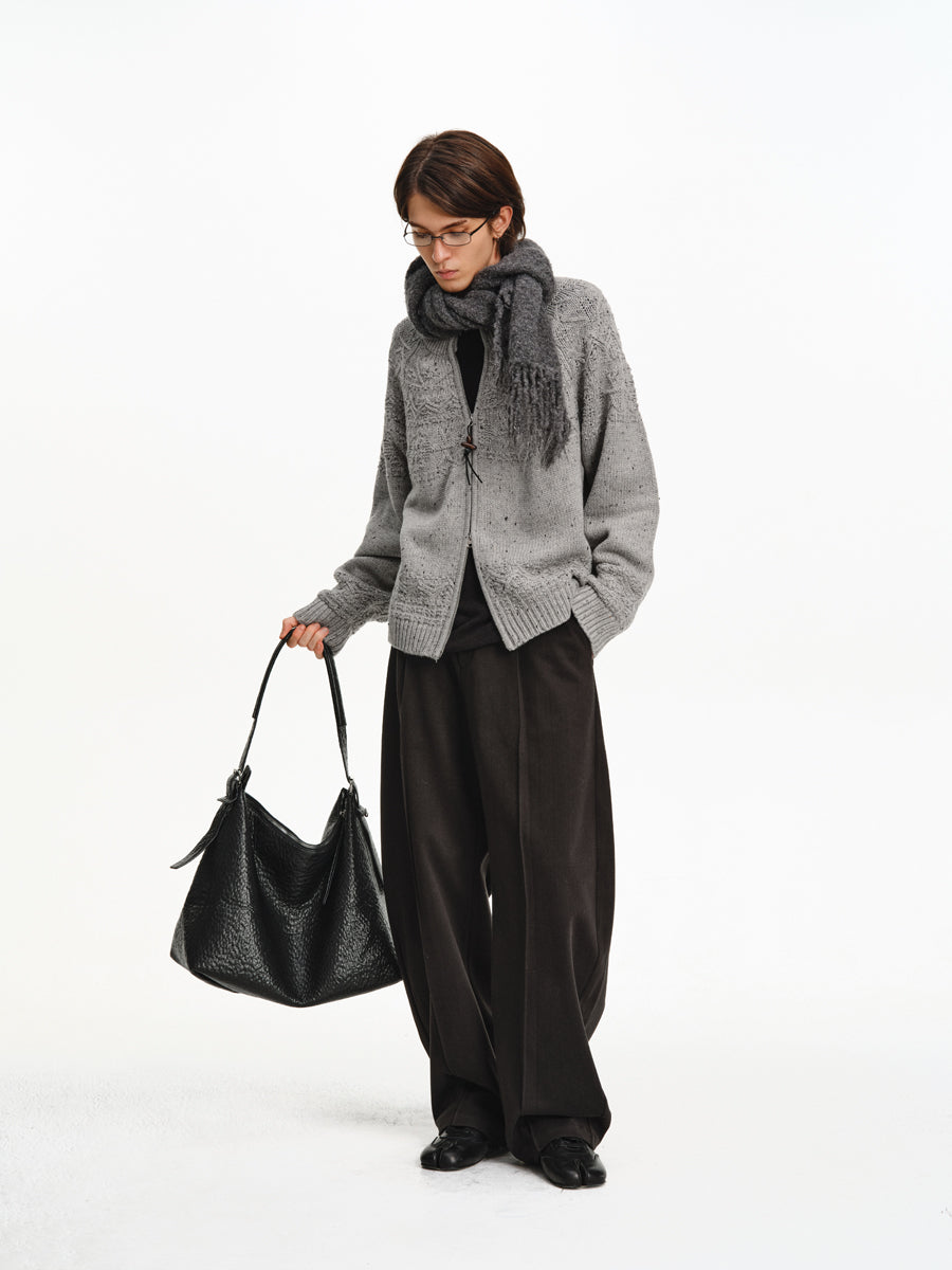 Twist Zip-Up Cardigan