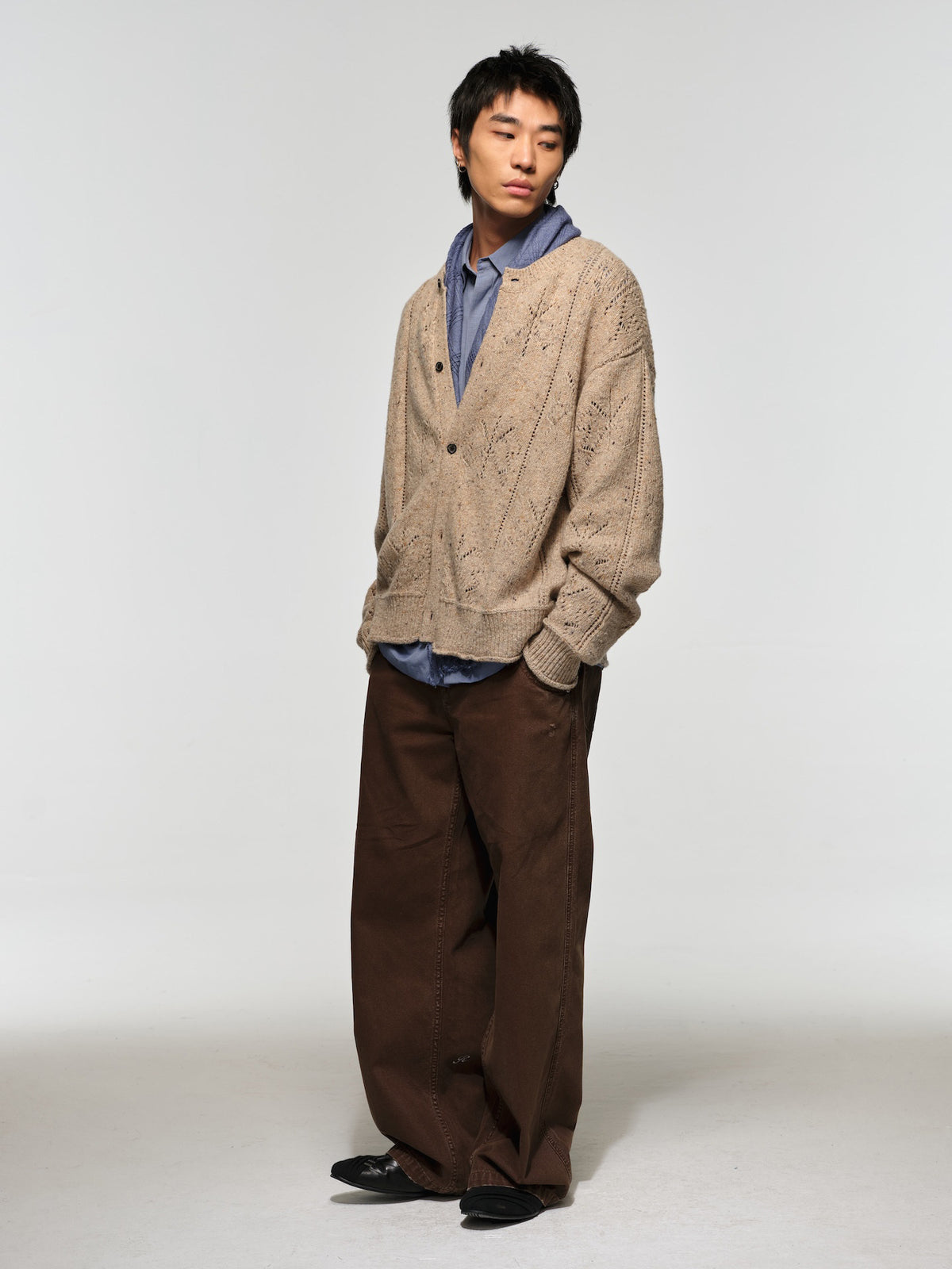 Alpaca Wool Cardigan with Buttons