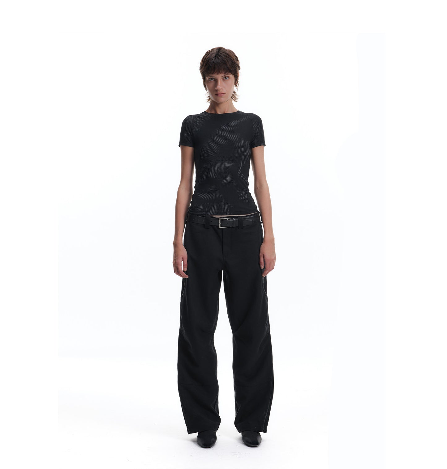 Patchwork Leather Work Pants