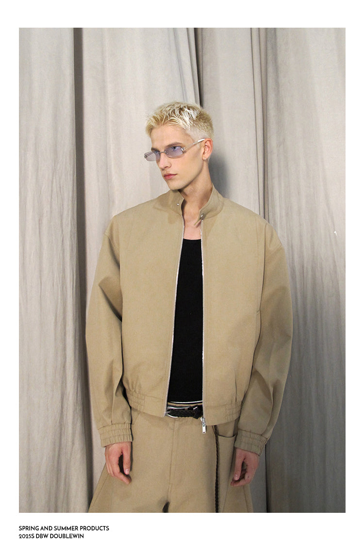 Wide Stand Collar Jacket