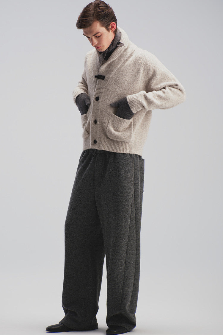 Loose-fitting Short Knit Cardigan