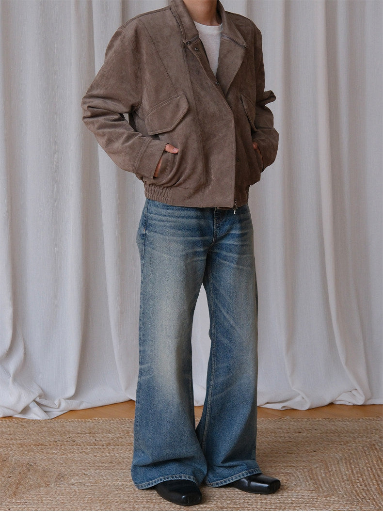 Suede Standup Collar Jacket