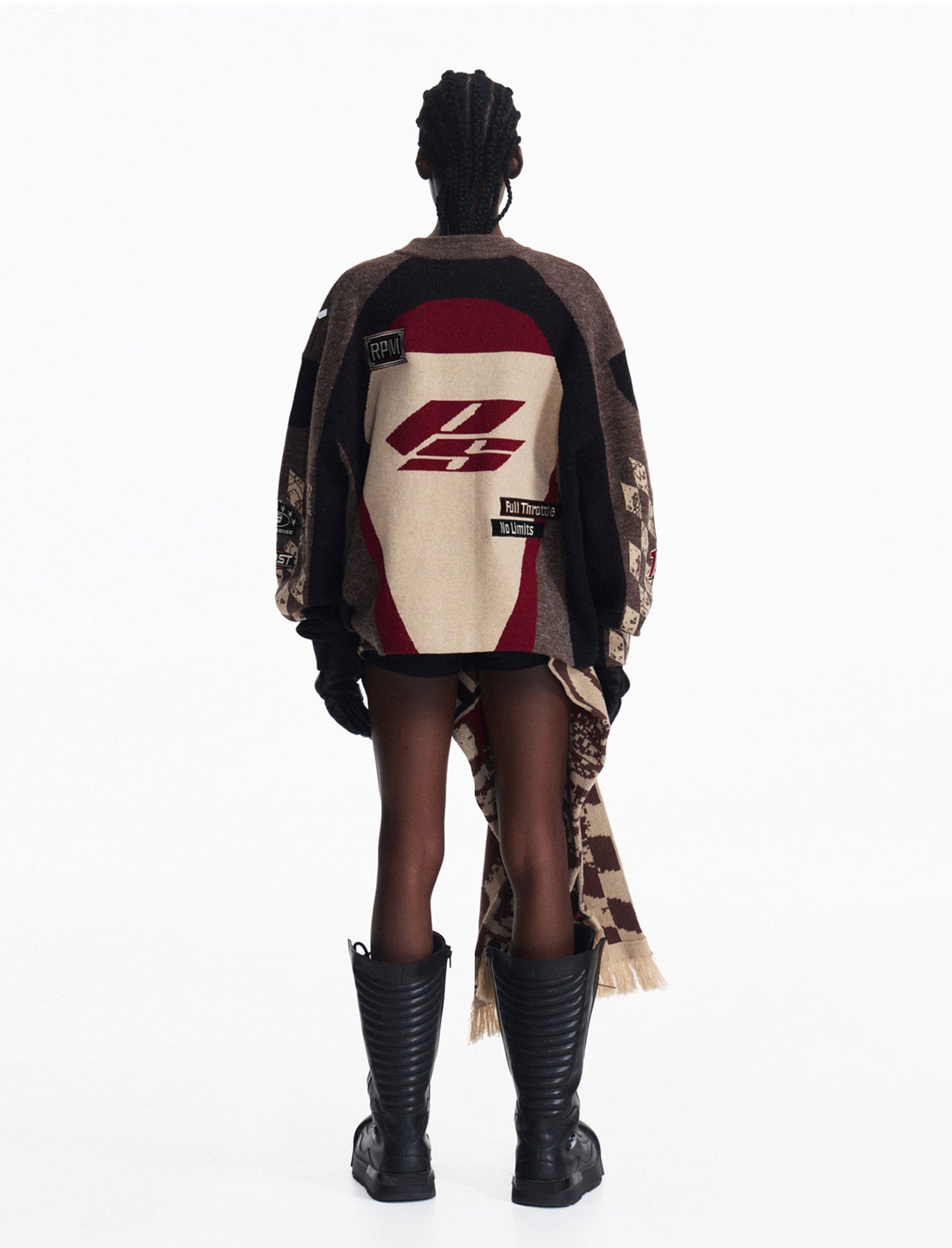 Contrast Color Knit Cardigan